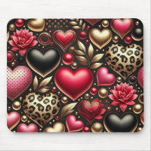 ROZE ZWARTE GOUD VALENTIJN LIEFDE HARTEN