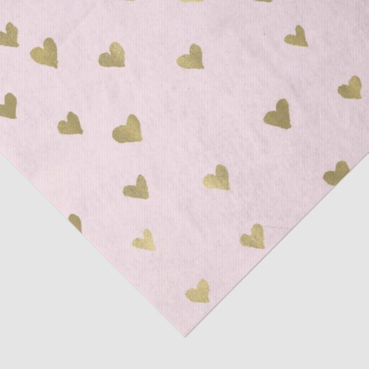 Roze zwarte gouden harten tissuepapier (Detail)