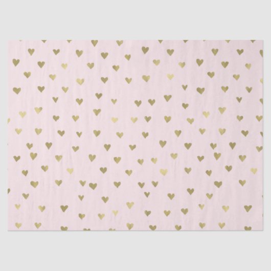 Roze zwarte gouden harten tissuepapier (Voorkant)