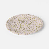 Roze, zwarte gouden proefafdrukken papieren bordje (Gekanteld)