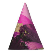 Roze zwarte goudglitter moderne borstelglam feesthoedjes (Rechts)