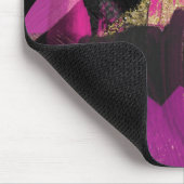 Roze zwarte goudglitter moderne borstelglam muismat (Hoek)