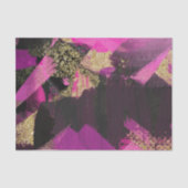 Roze zwarte goudglitter moderne borstelglam tissuepapier (Voorkant)