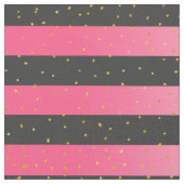 Roze zwarte goudvormig vormig stip stof (Close Up)