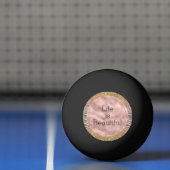 Roze zwarte goudzwarte Glitter Zebra Afdrukken Pingpongbal (Net)