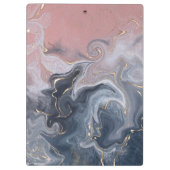 Roze zwarte grijze decoratieve Waterverf marmer Klembord (Achterkant)