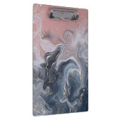 Roze zwarte grijze decoratieve Waterverf marmer Klembord (Rechts)