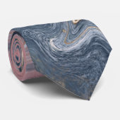 Roze zwarte grijze decoratieve Waterverf marmer Stropdas (Opgerold)