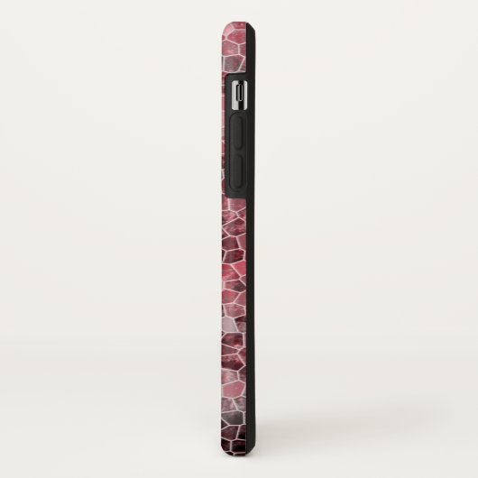 Roze zwarte grijze gemottled mozaïektegel Case-Mate iPhone case (Achterkant/links)