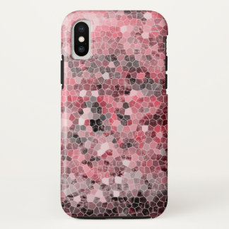 Roze zwarte grijze gemottled mozaïektegel Case-Mate iPhone case