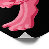 Roze Zwarte Halloween Verjaardagsfeest welkom post Poster (Hoek)