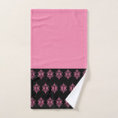Roze zwarte handdoekset bad handdoek (Handdoek)
