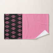 Roze zwarte handdoekset bad handdoek (Handdoek)