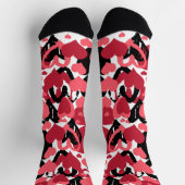 roze zwarte harten sokken (Top)