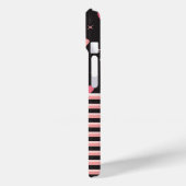 Roze zwarte harten strepen geruite krabbelpatroon Case-Mate iPhone case (Achterkant / Links)