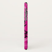 Roze, zwarte Hoesje-Mate Barely Daar iPhone X Hoes (Achterkant/links)