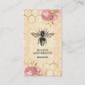  Roze zwarte honingbijen Visitekaartje (Voorkant)