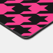 Roze Zwarte Houndstooth Check Bureaumat (Hoek)