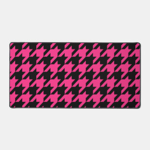 Roze Zwarte Houndstooth Check Bureaumat