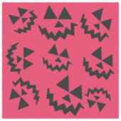 Roze & zwarte Jack o’ lantaarn gezichten Sticker (Voorkant)