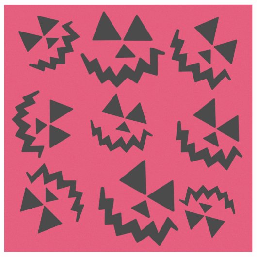 Roze & zwarte Jack o’ lantaarn gezichten Sticker (Voorkant)