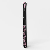 Roze zwarte Jouw naam met Glitter Printen Case-Mate iPhone Case (Achterkant/links)