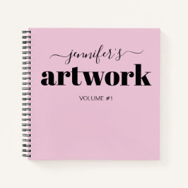 Roze zwarte Jouw naam voor speciaal aangepast zakb Notitieboek