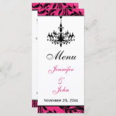 Roze zwarte Kaart Wit-luidsprekermenu (Voorkant / Achterkant)