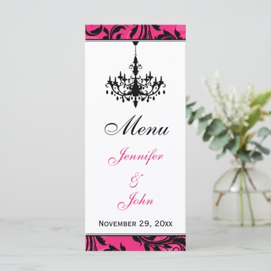 Roze zwarte Kaart Wit-luidsprekermenu (Staand voorkant)