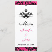 Roze zwarte Kaart Wit-luidsprekermenu (Voorkant)