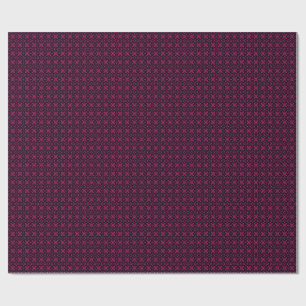 Roze & Zwarte Kaleidoscoop Fractal Patroon Inpakpa Cadeaupapier