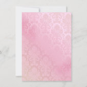 Roze & Zwarte kant Bat Mitswa Verjaardag Uitnodige Kaart (Achterkant)