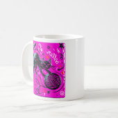 Roze Zwarte Kat  Koffiemok (Voorkant links)