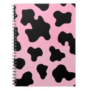 Roze & Zwarte Koeienprint Western Cowgirl  Notitieboek