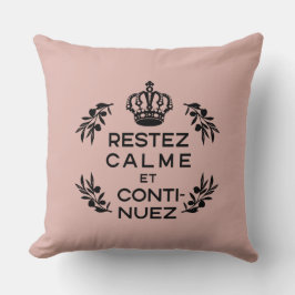 roze zwarte krest Franse houdkalk en vracht Kussen