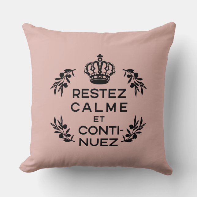 roze zwarte krest Franse houdkalk en vracht Kussen (Voorkant)