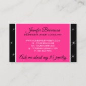 Roze zwarte kroonbling Diamond juwelen Visitekaartje (Achterkant)