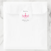 Roze & Zwarte Kroonluchter Favor Stickers (Tas)
