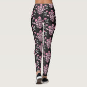 Roze/zwarte Leggings voor vrouwen (Achterkant)