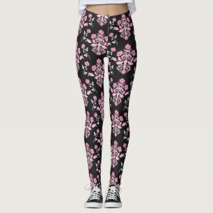 Roze/zwarte Leggings voor vrouwen
