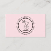 Roze zwarte Lijst Bloemkonijn  Bloemkool Visitekaartje (Voorkant)