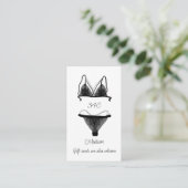 Roze zwarte lingerie Grootte Oh la la Vrijgezellen Informatiekaartje (Staand voorkant)