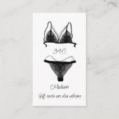 Roze zwarte lingerie Grootte Oh la la Vrijgezellen Informatiekaartje (Voorkant)