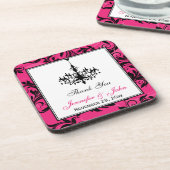 Roze, zwarte luchter, Onderzetter met schuifwiel ( (Linkerzijde)