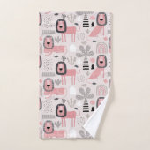 Roze zwarte luiers Boho Rainbows Modern Bad Handdoek (Handdoek)