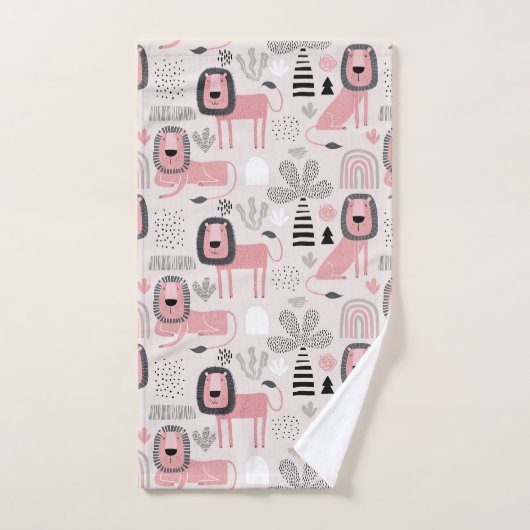 Roze zwarte luiers Boho Rainbows Modern Bad Handdoek (Handdoek)