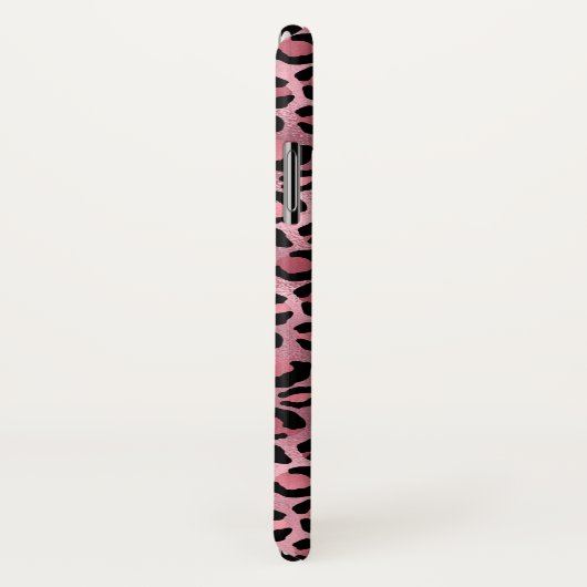 Roze zwarte luipaard Afdrukken Aangepaste naam Case-Mate iPhone Case (Achterkant / rechts)