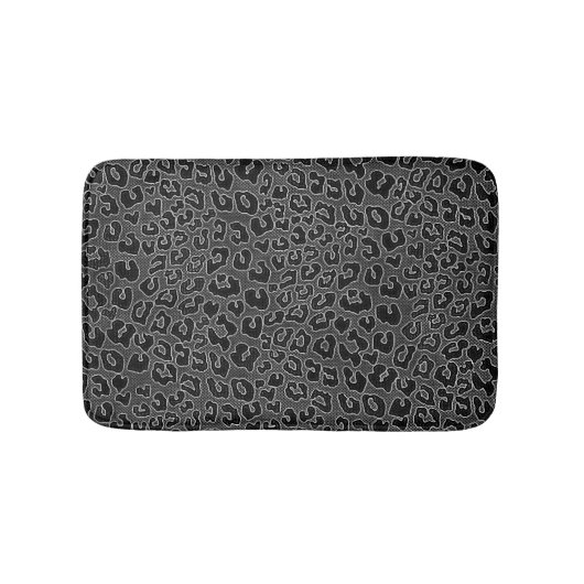 Roze zwarte luipaard afdrukken badmat (Voorkant)