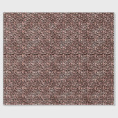 Roze zwarte luipaard afdrukken cadeaupapier (Vlak)