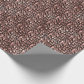 Roze zwarte luipaard afdrukken cadeaupapier (Hoek)